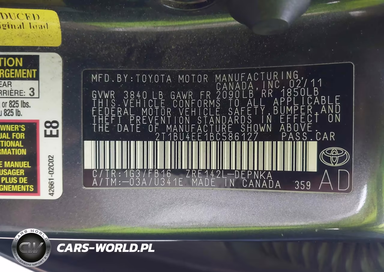 2011 Toyota Corolla Le VIN:2T1BU4EE1BC586127 - 9