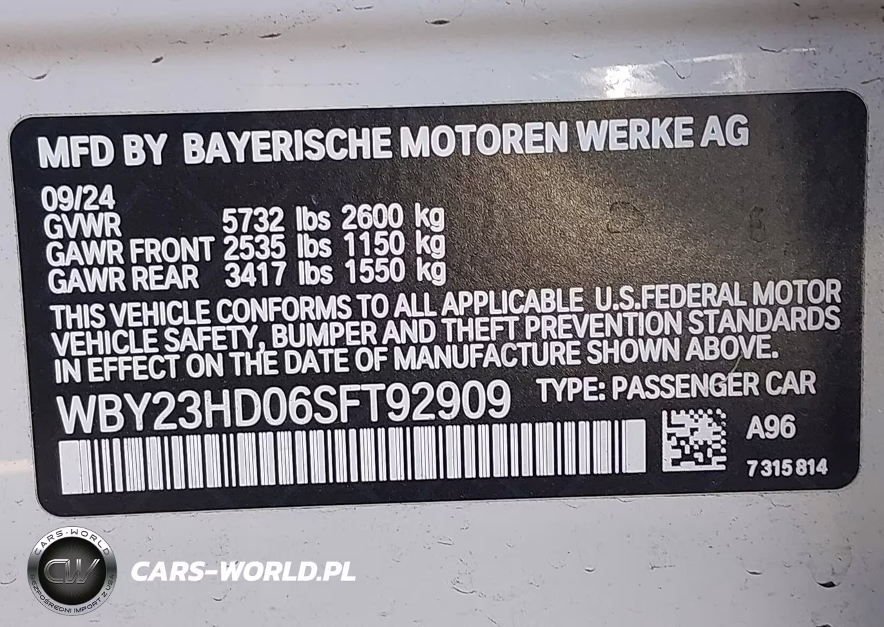 2025 BMW I4 Gran Coupe Edrive40 VIN:WBY23HD06SFT92909 - 9