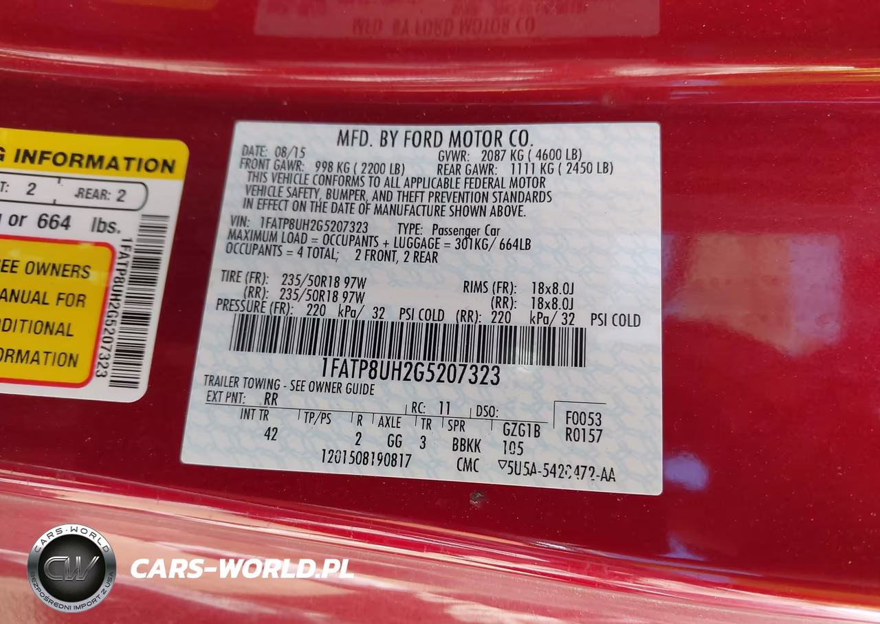 2016 Ford Mustang Ecoboost Premium VIN:1FATP8UH2G5207323 - 9