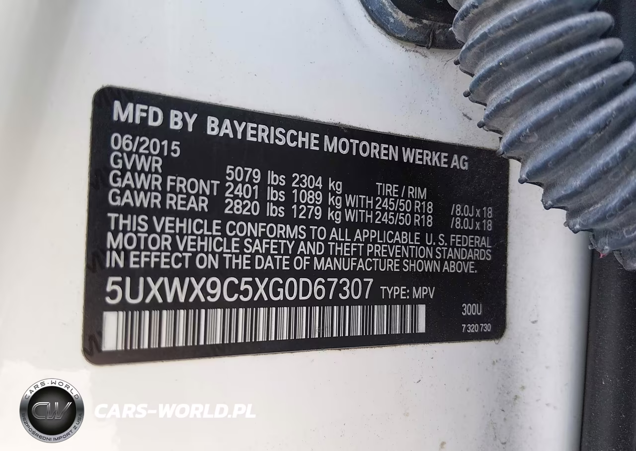 2016 BMW X3 xDrive28I VIN:5UXWX9C5XG0D67307 - 9