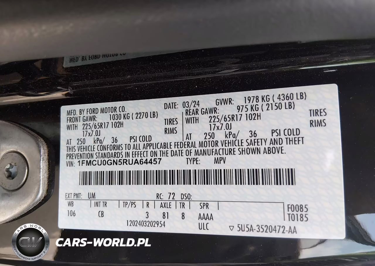 2024 Ford Escape Active VIN:1FMCU0GN5RUA64457 - 9