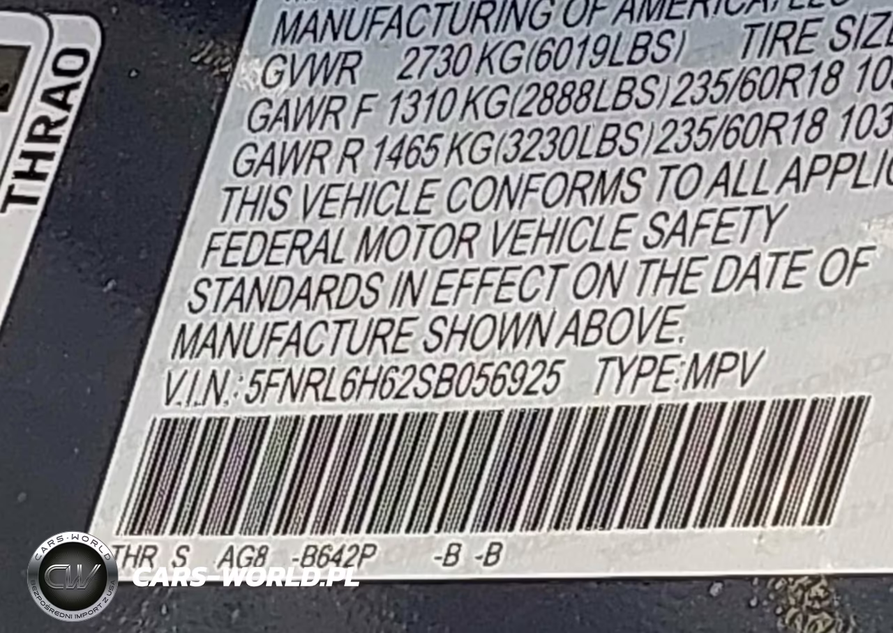 2025 Honda Odyssey Ex-L VIN:5FNRL6H62SB056925 - 9