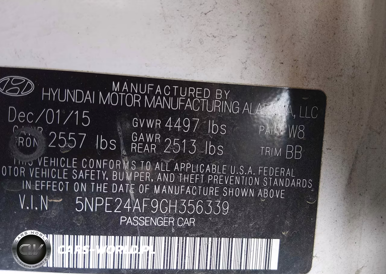 2016 Hyundai Sonata Se VIN:5NPE24AF9GH356339 - 9
