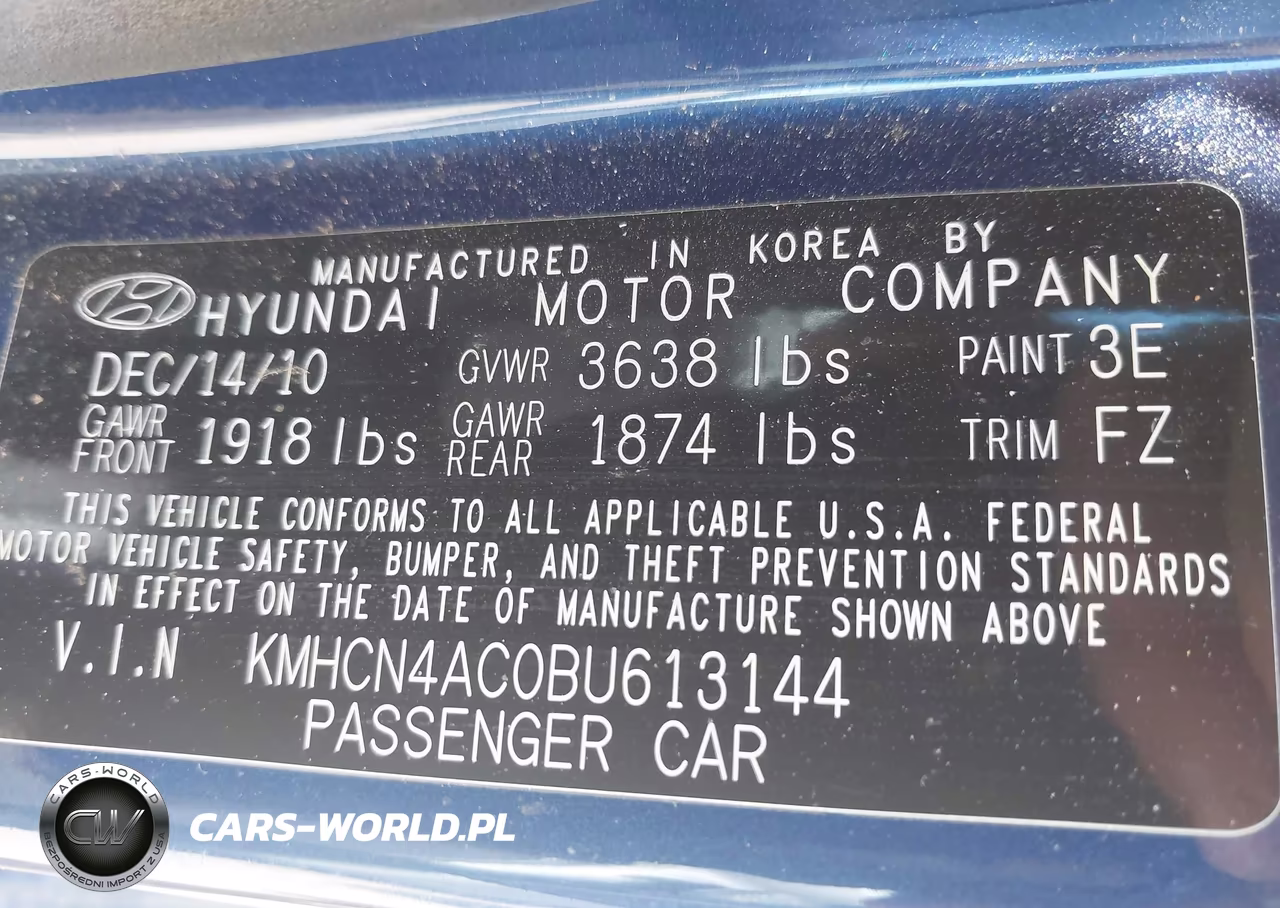 2011 Hyundai Accent Gls VIN:KMHCN4AC0BU613144 - 9