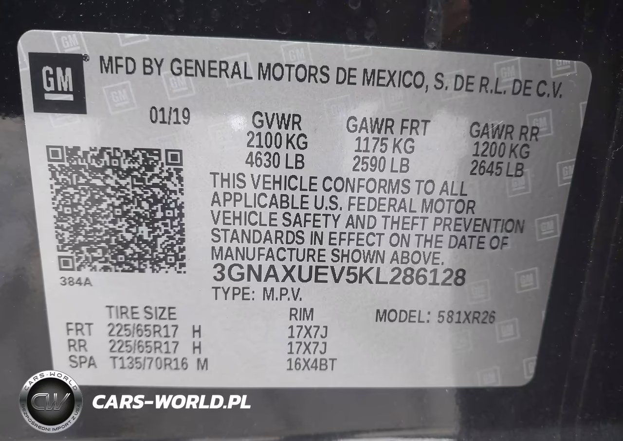2019 Chevrolet Equinox Lt VIN:3GNAXUEV5KL286128 - 9