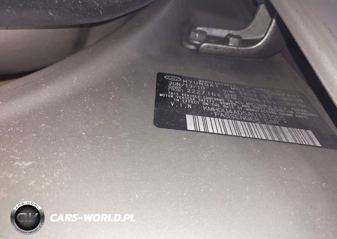 2010 Hyundai Elantra Gls VIN:KMHDU4AD5AU133065 - 9