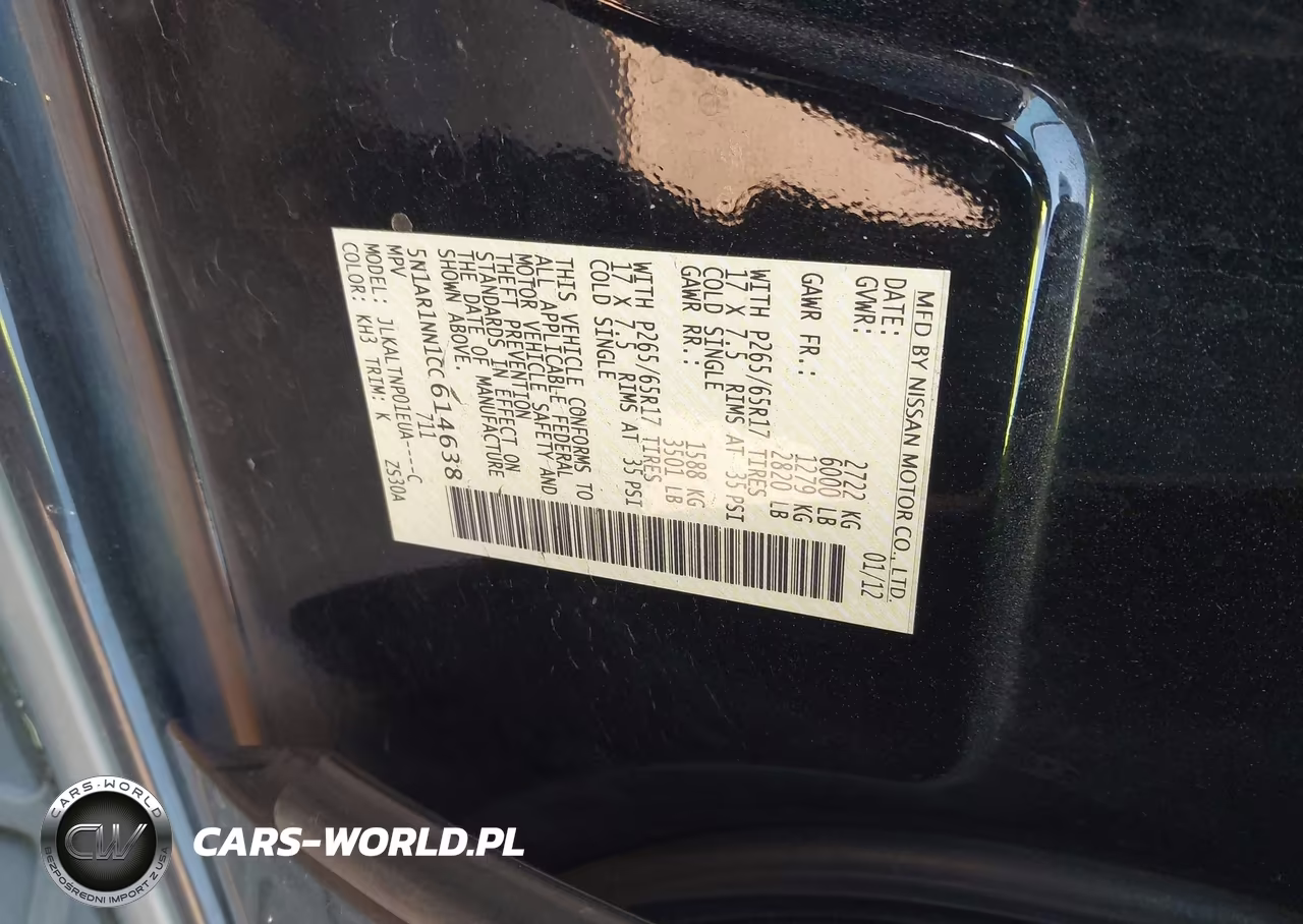 2012 Nissan Pathfinder Sv VIN:5N1AR1NN1CC614638 - 9