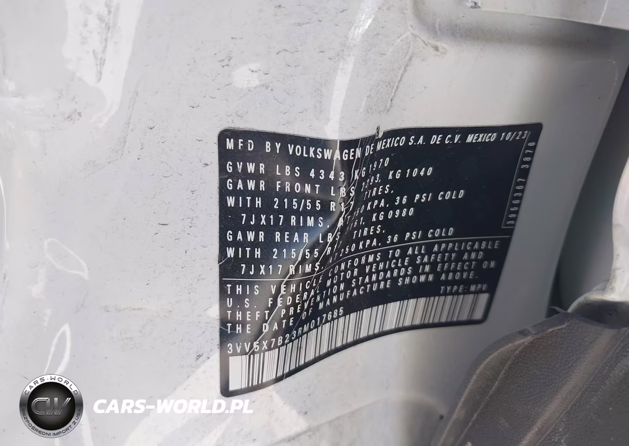 2024 Volkswagen Taos 1.5T S VIN:3VV5X7B23RM017685 - 9