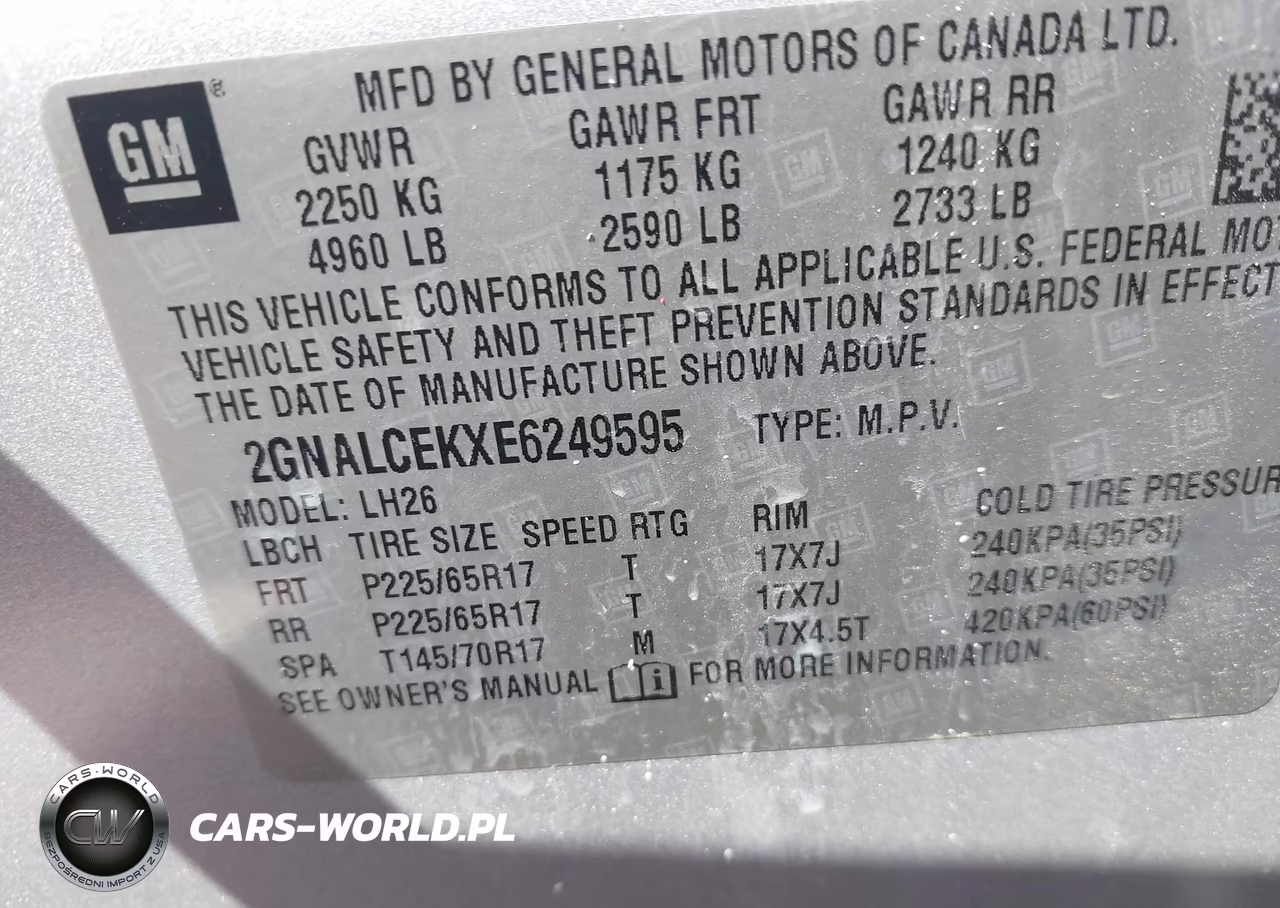 2014 Chevrolet Equinox Lt VIN:2GNALCEKXE6249595 - 9