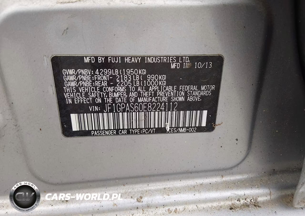 2014 Subaru Impreza 2.0I Sport Limited VIN:JF1GPAS60E8224112 - 9