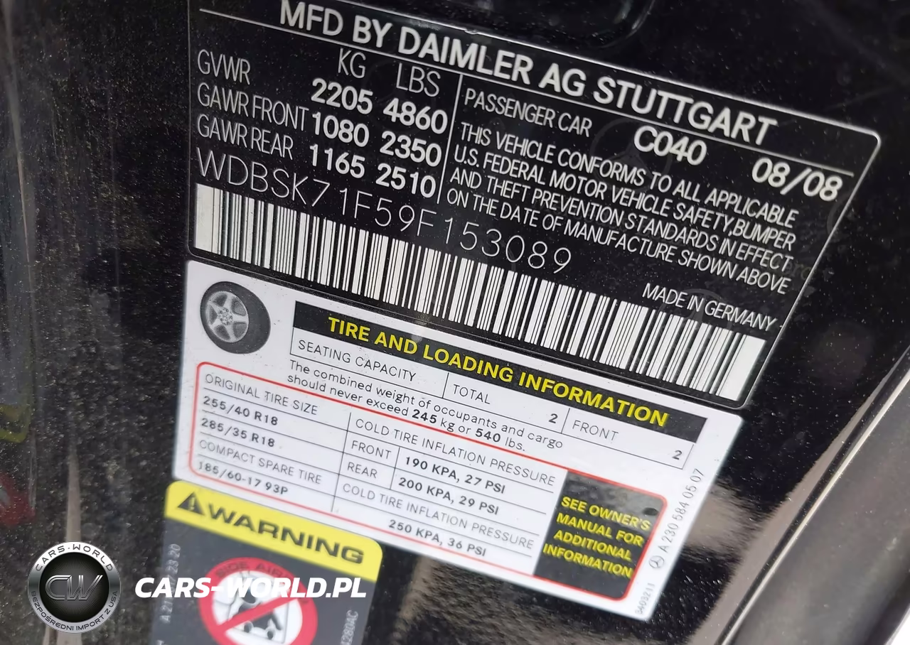 2009 Mercedes-Benz Sl 550 VIN:WDBSK71F59F153089 - 9