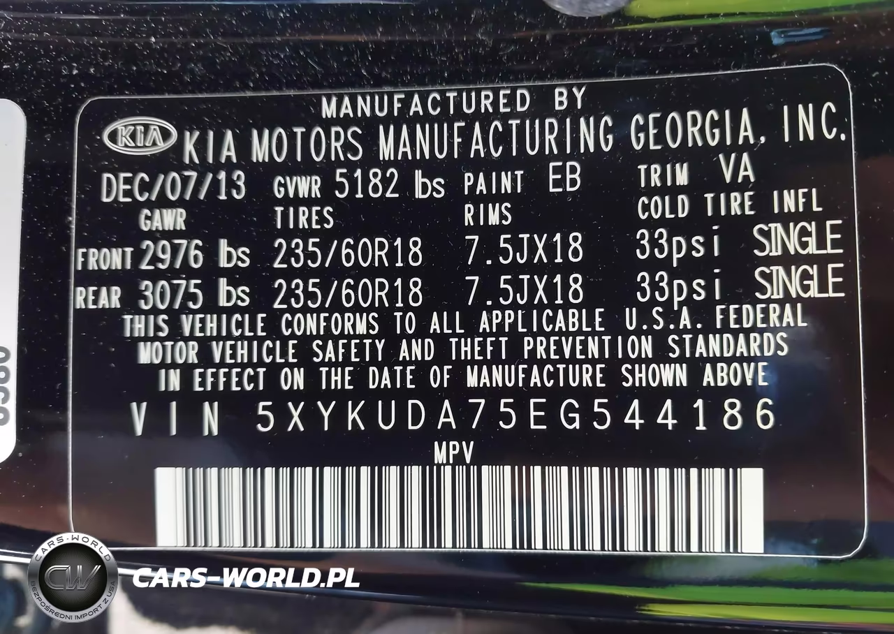 2014 Kia Sorento Ex V6 VIN:5XYKUDA75EG544186 - 9