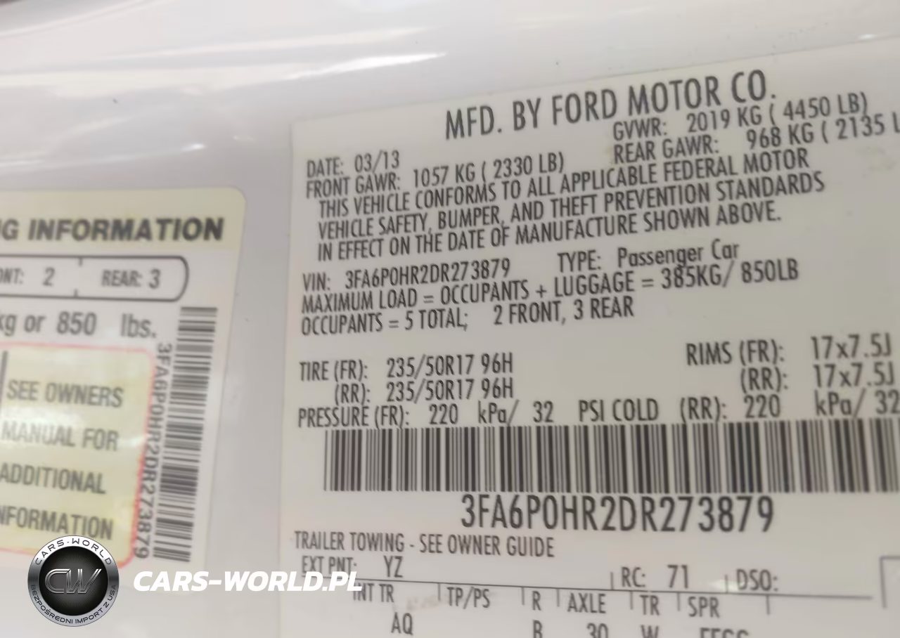 2013 Ford Fusion Se VIN:3FA6P0HR2DR273879 - 9