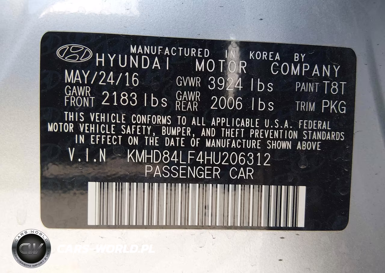 2017 Hyundai Elantra Se VIN:KMHD84LF4HU206312 - 9