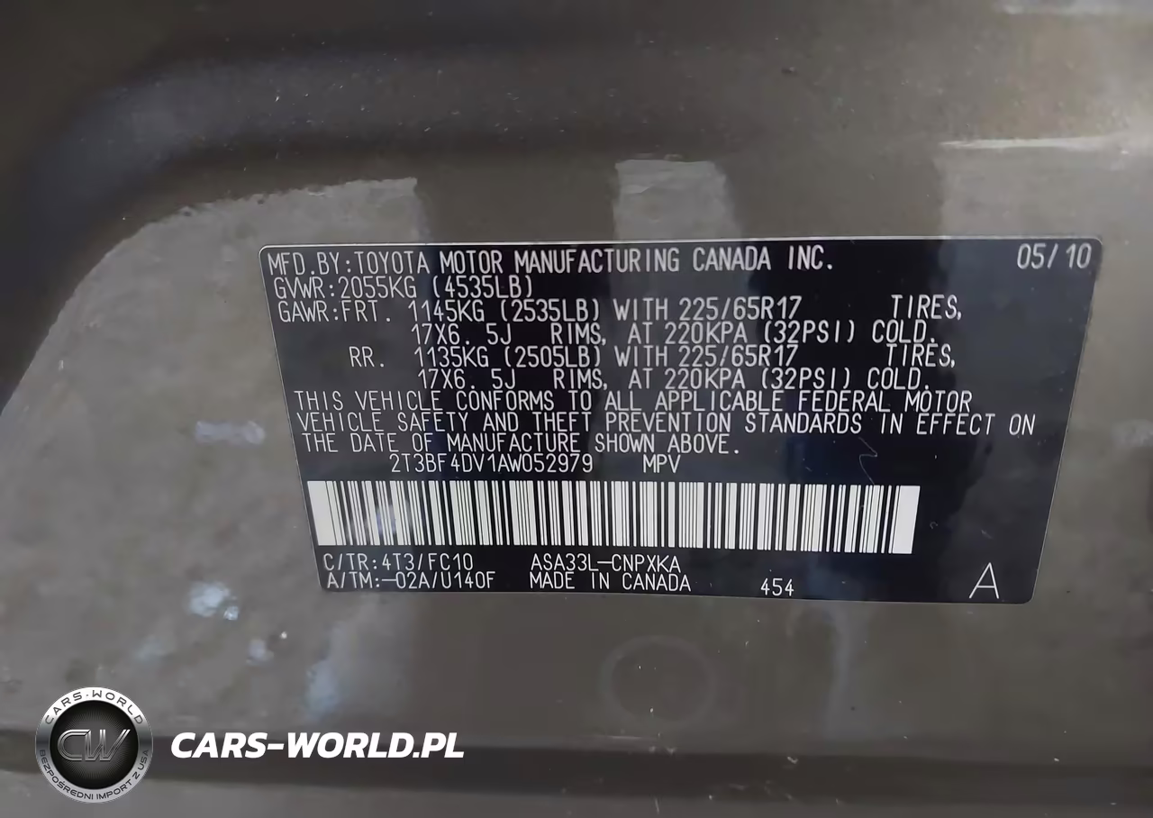 2010 Toyota Rav4 VIN:2T3BF4DV1AW052979 - 9