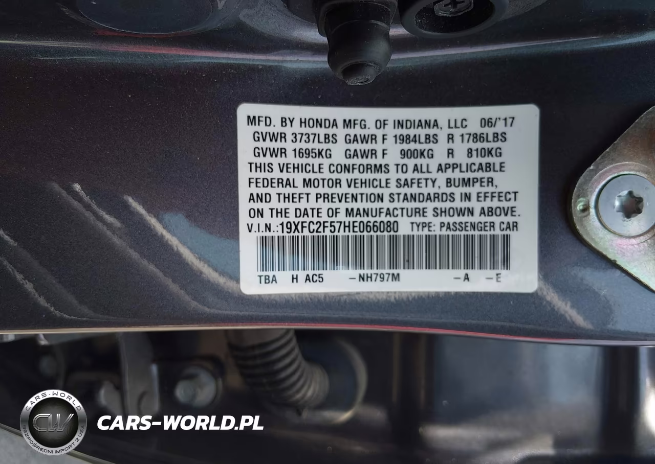 2017 Honda Civic Lx VIN:19XFC2F57HE066080 - 9