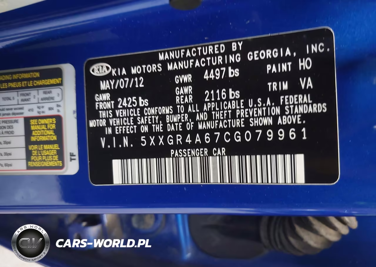 2012 Kia Optima Sx VIN:5XXGR4A67CG079961 - 9