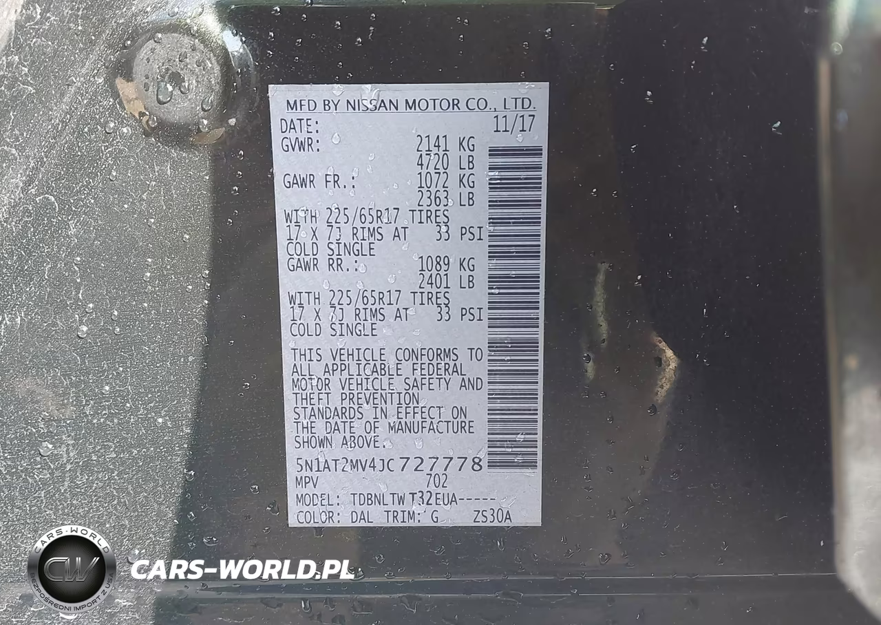 2018 Nissan Rogue Sv VIN:5N1AT2MV4JC727778 - 9