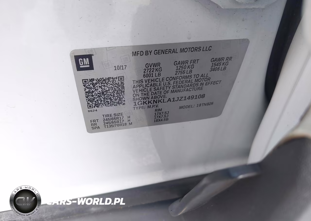2018 GMC Acadia Sle-1 VIN:1GKKNKLA1JZ149108 - 9