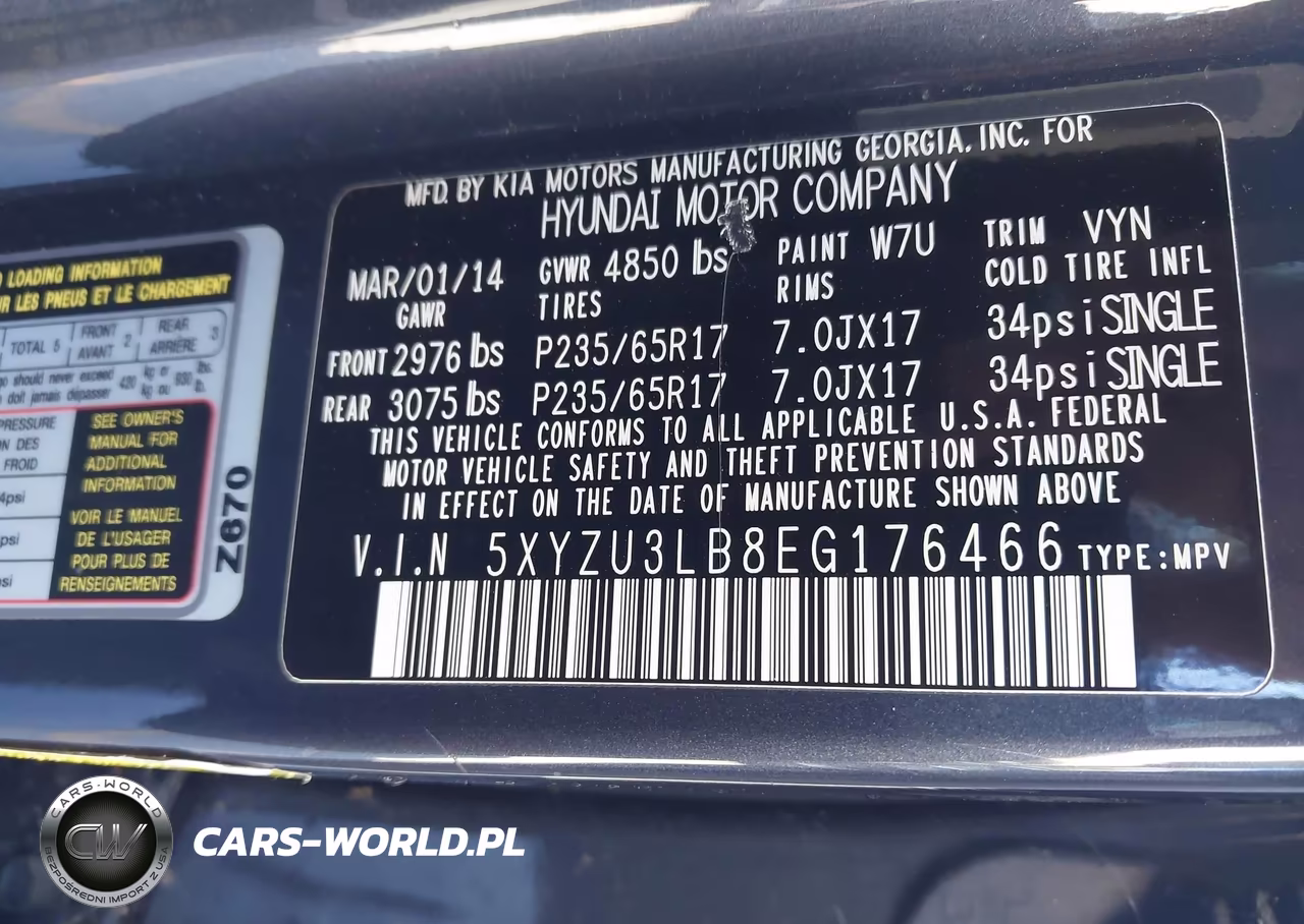 2014 Hyundai Santa Fe Sport 2.4L VIN:5XYZU3LB8EG176466 - 9