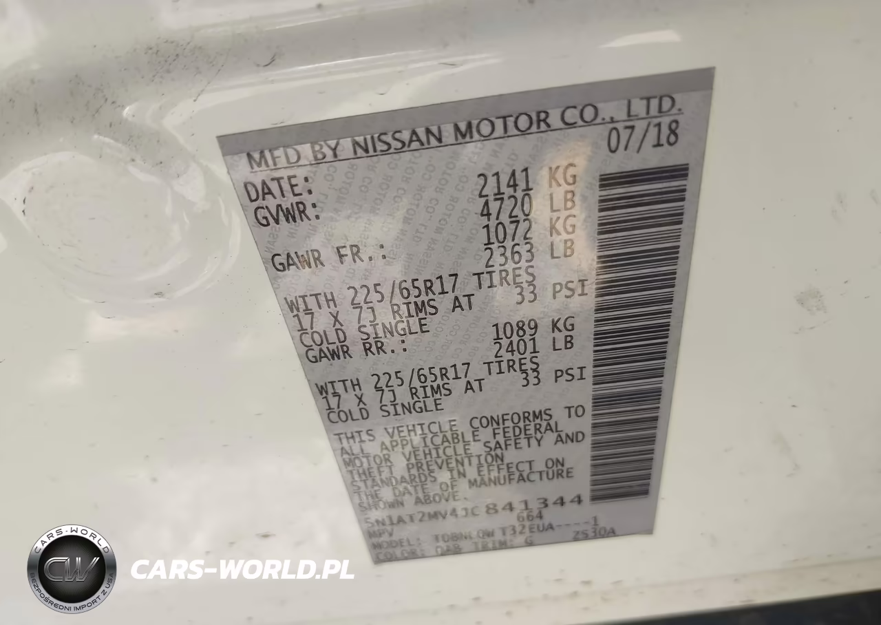 2018 Nissan Rogue Sv VIN:5N1AT2MV4JC841344 - 9