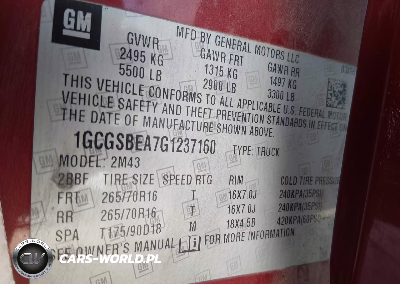 2016 Chevrolet Colorado 2Wd Wt VIN:1GCGSBEA7G1237160 - 9