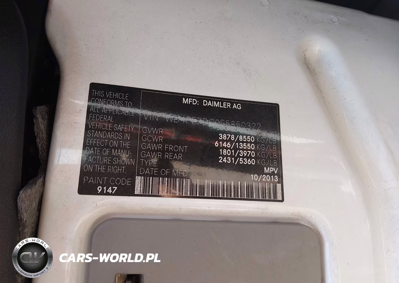 2014 Mercedes-Benz Sprinter 2500 Normal Roof VIN:WD4PE7DC0E5850322 - 9
