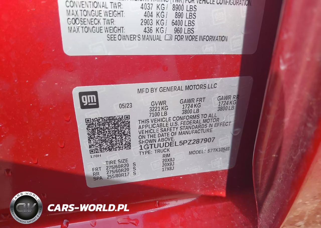 2023 GMC Sierra 1500 4Wd Short Box Slt VIN:1GTUUDEL5PZ287907 - 9