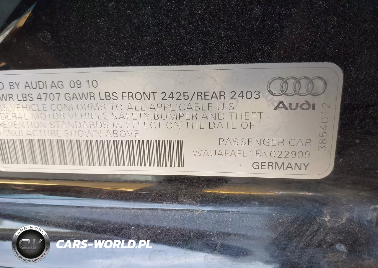 2011 Audi A4 2.0T Premium VIN:WAUAFAFL1BN022909 - 9