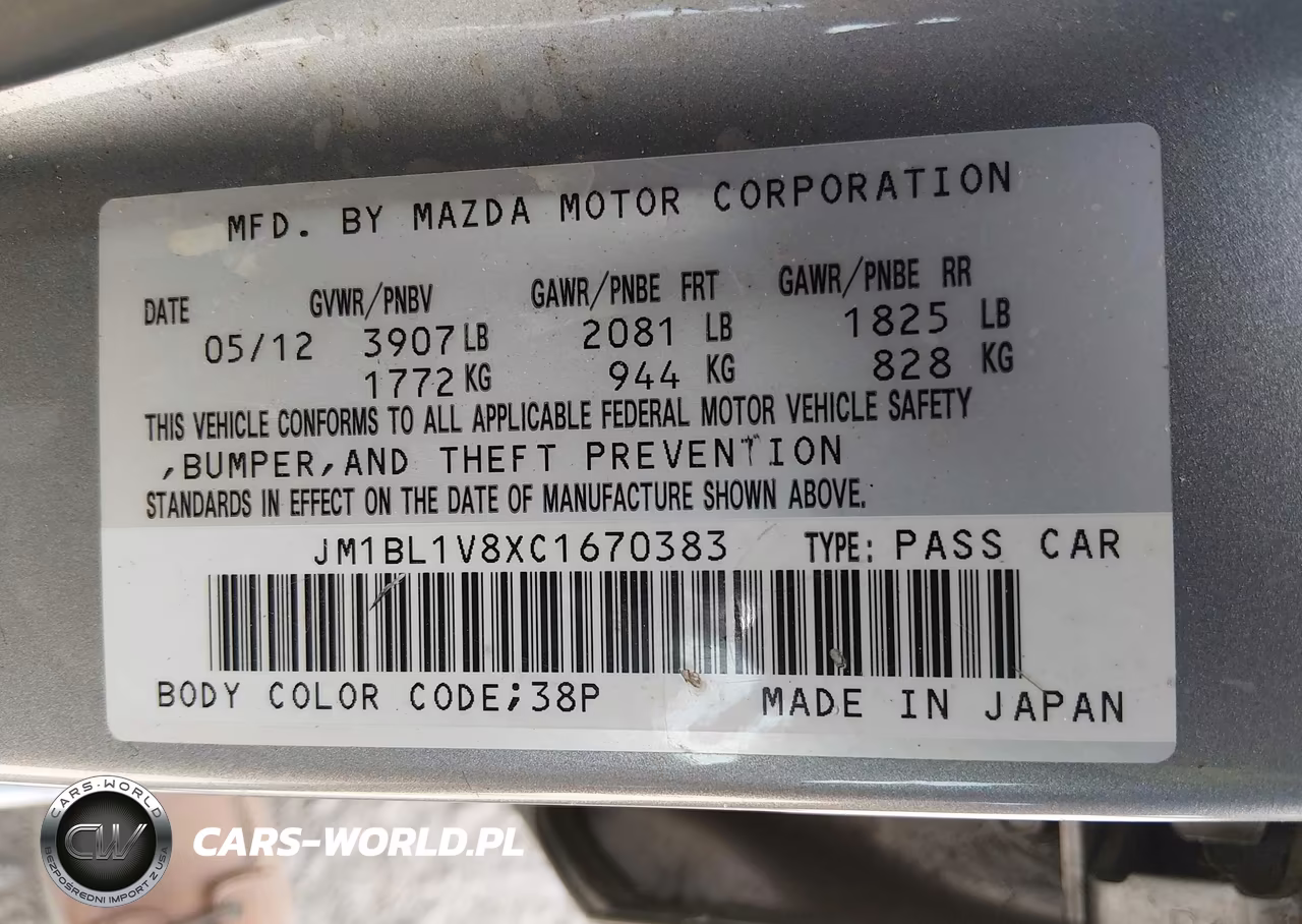 2012 Mazda Mazda3 I Touring VIN:JM1BL1V8XC1670383 - 9