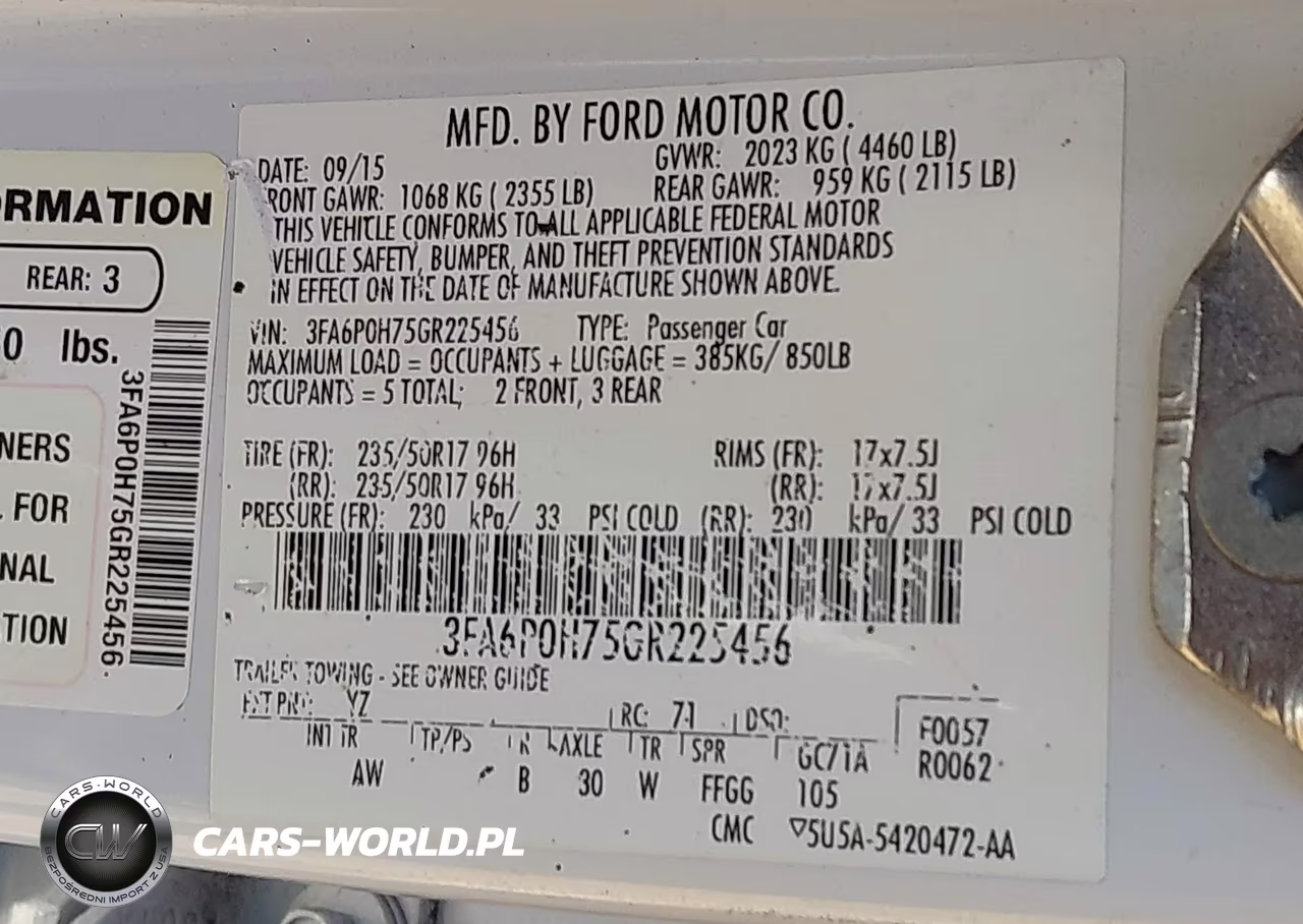 2016 Ford Fusion Se VIN:3FA6P0H75GR225456 - 9