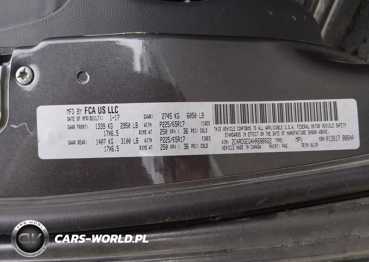 2017 Dodge Grand Caravan Gt VIN:2C4RDGEG4HR686622 - 9