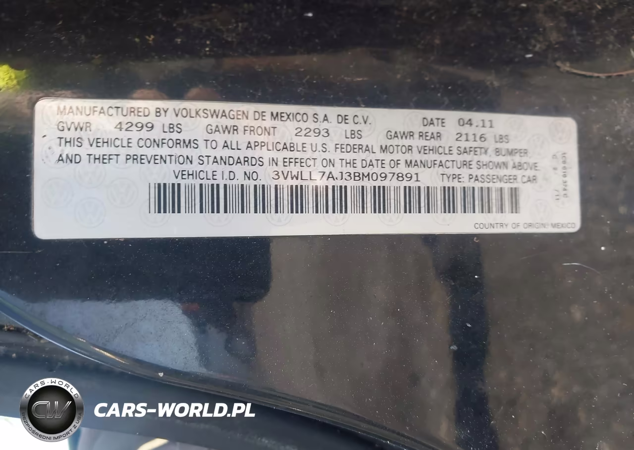2011 Volkswagen Jetta 2.0L Tdi VIN:3VWLL7AJ3BM097891 - 9