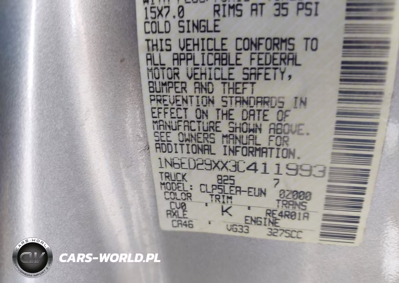 2003 Nissan Frontier Xe-V6 VIN:1N6ED29XX3C411993 - 9