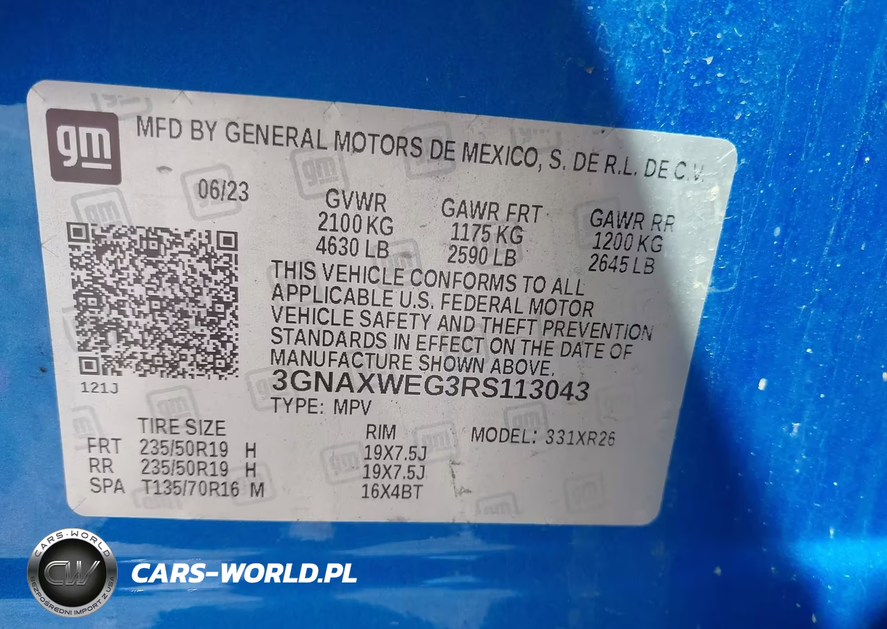 2024 Chevrolet Equinox Awd Rs VIN:3GNAXWEG3RS113043 - 9