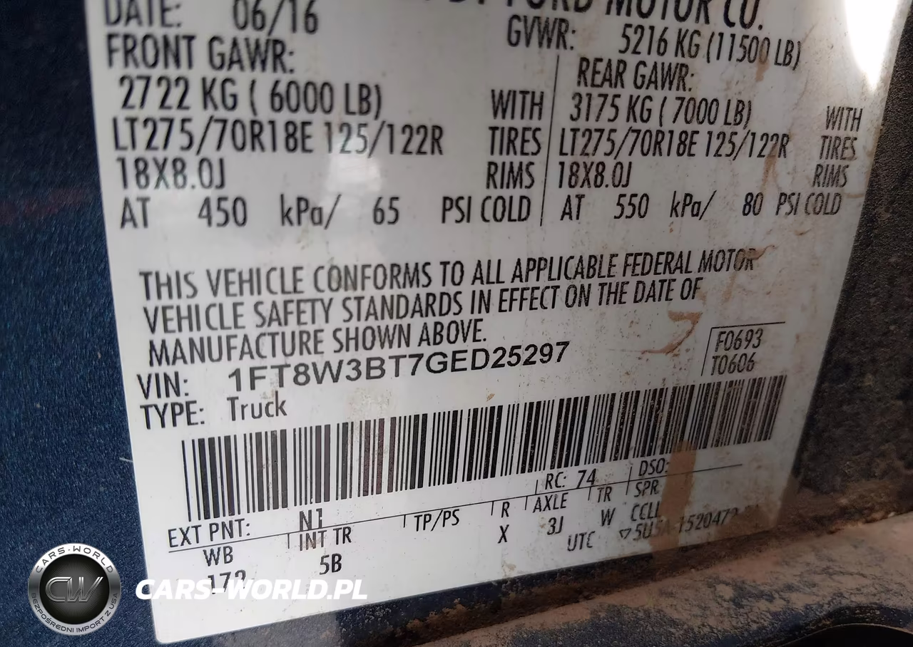 2016 Ford F-350 Lariat VIN:1FT8W3BT7GED25297 - 8