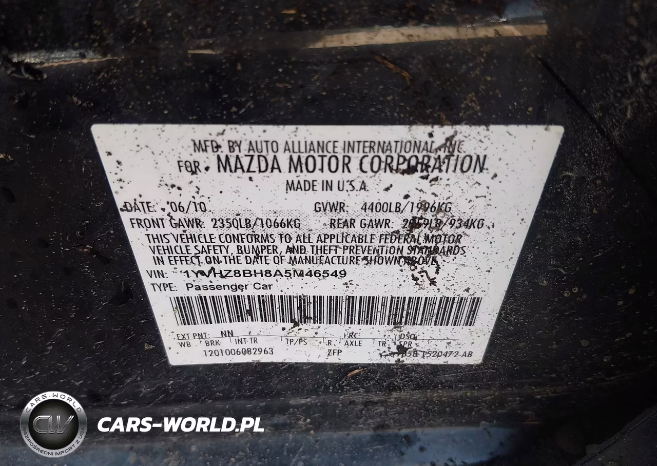 2010 Mazda Mazda6 I Sport VIN:1YVHZ8BH8A5M46549 - 9