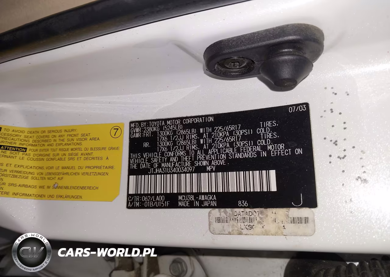 2004 Lexus Rx 330 VIN:JTJHA31U340034097 - 9