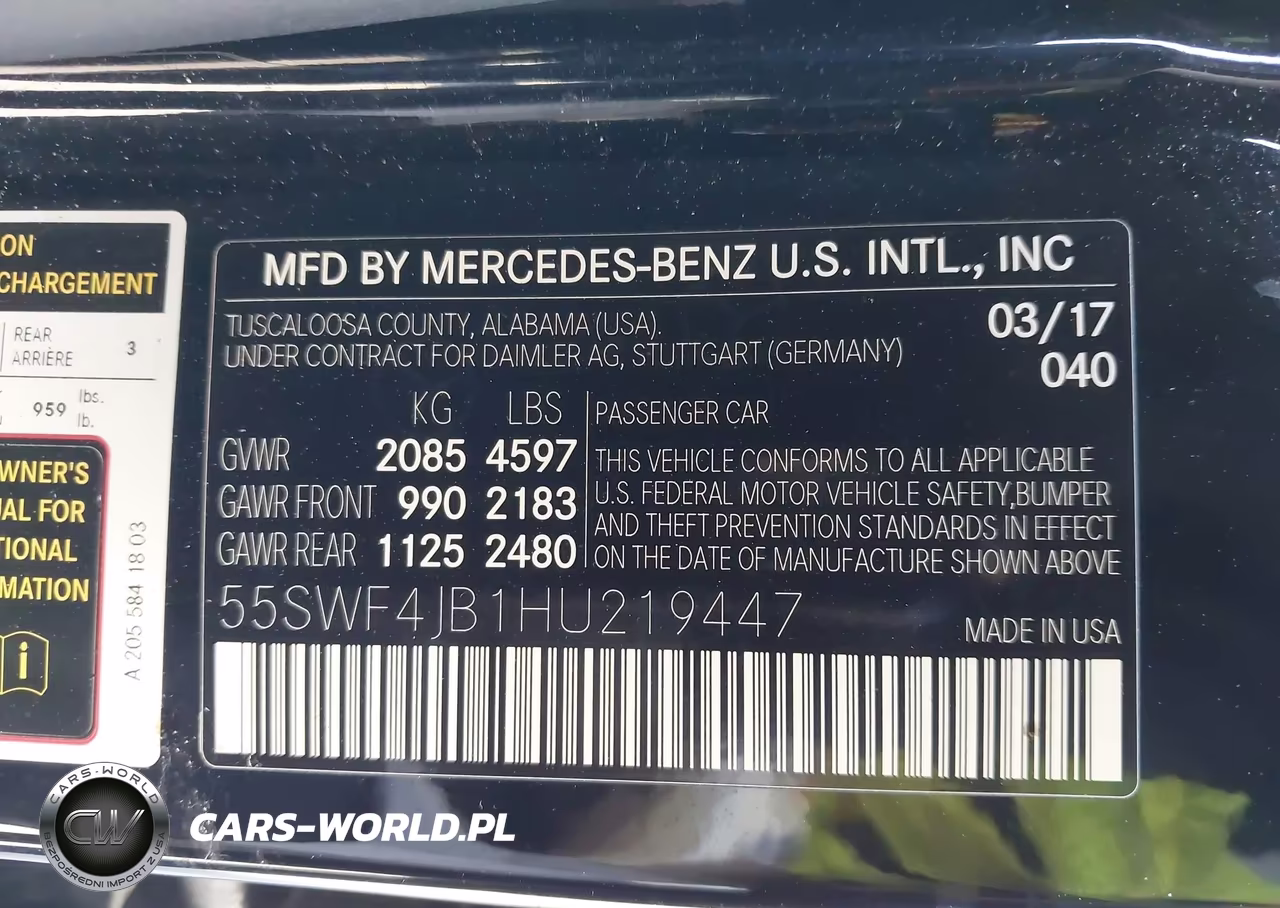 2017 Mercedes-Benz C 300 VIN:55SWF4JB1HU219447 - 9