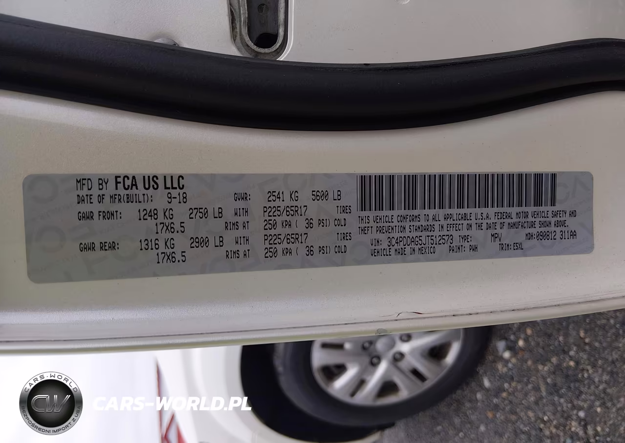 2018 Dodge Journey Se Awd VIN:3C4PDDAG5JT512573 - 9