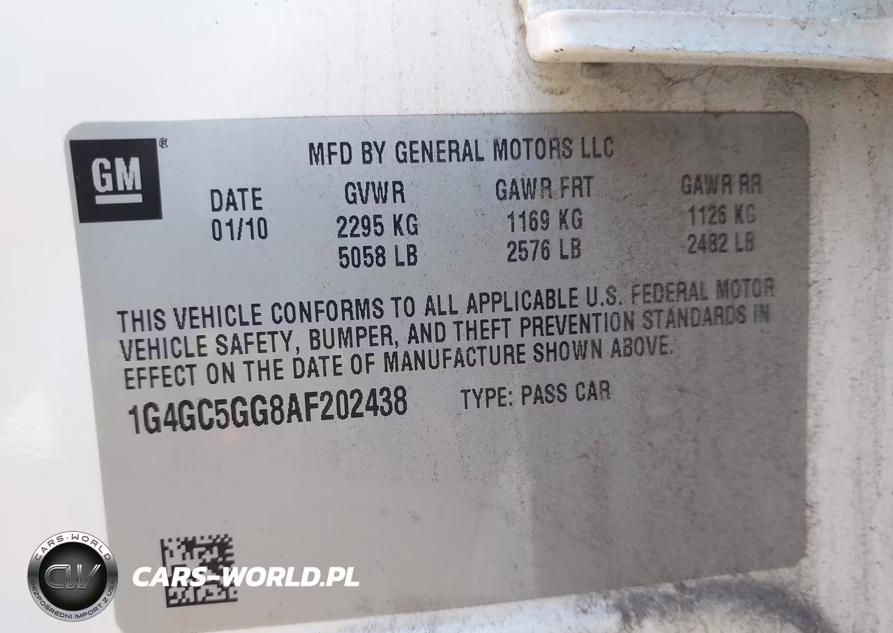 2010 Buick Lacrosse Cxl VIN:1G4GC5GG8AF202438 - 9