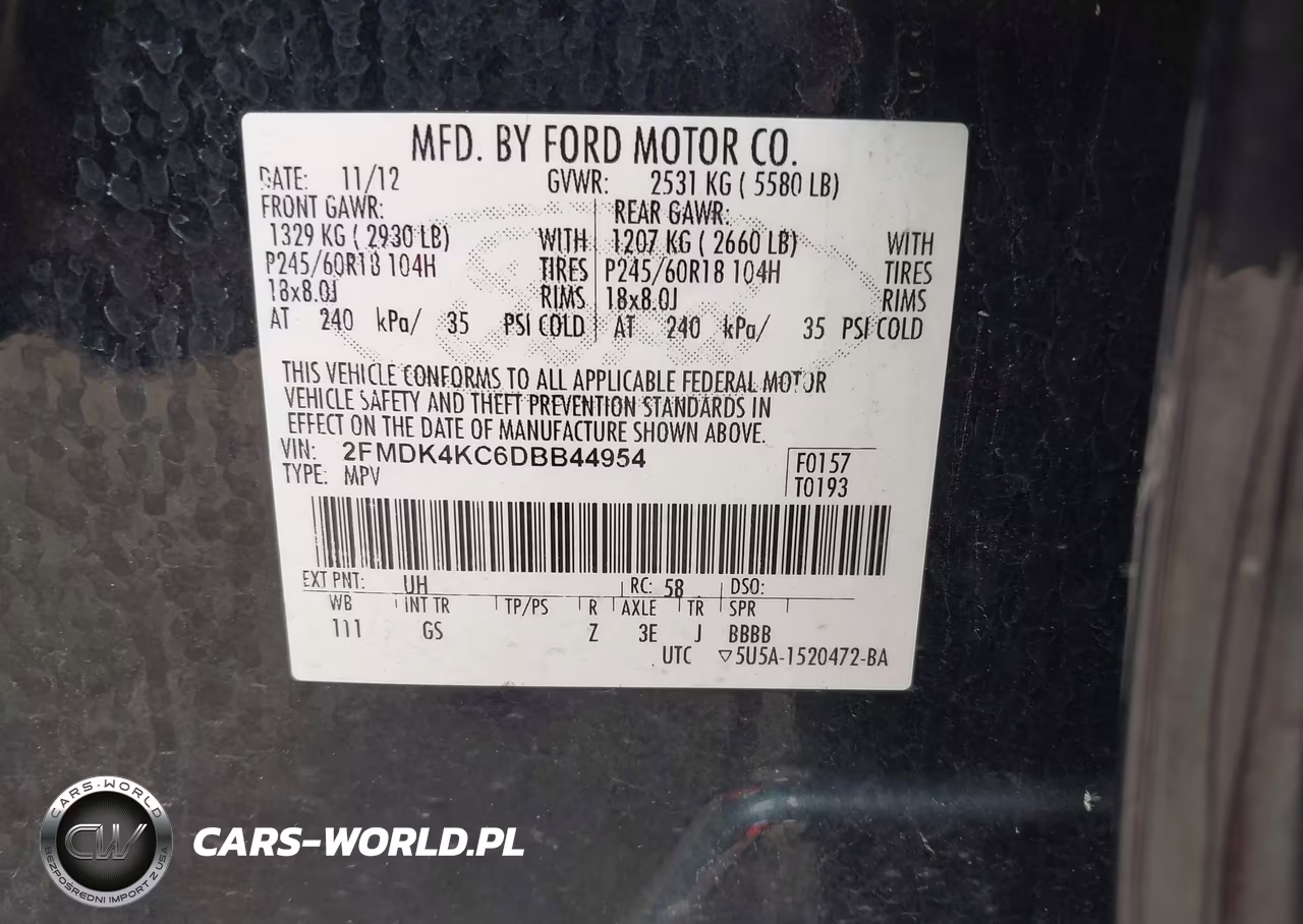 2013 Ford Edge Limited VIN:2FMDK4KC6DBB44954 - 9