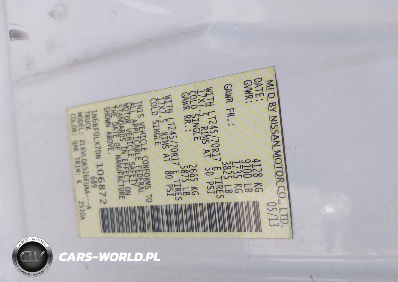 2013 Nissan Nv Cargo Nv2500 Hd S V6 VIN:1N6BF0LX7DN106872 - 9