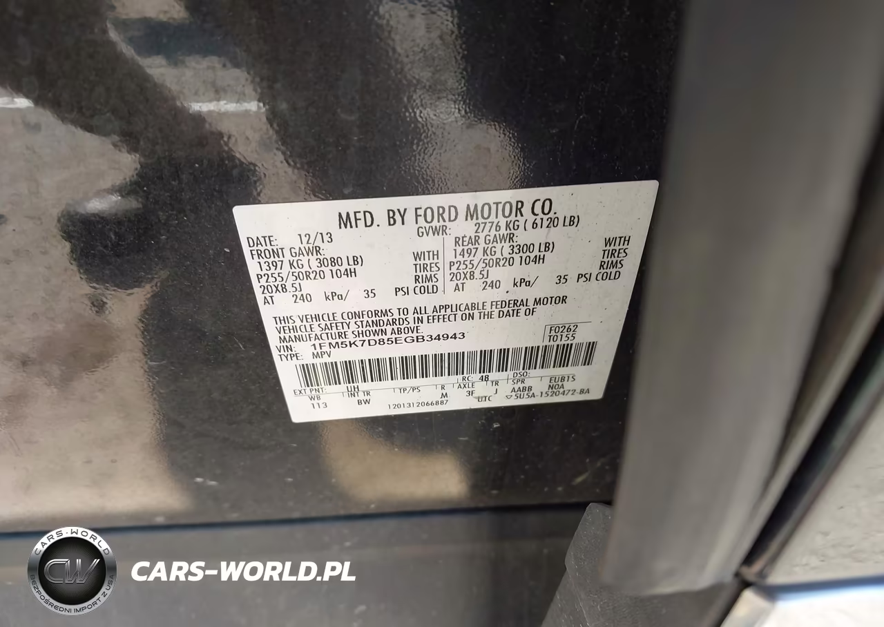 2014 Ford Explorer Xlt VIN:1FM5K7D85EGB34943 - 9