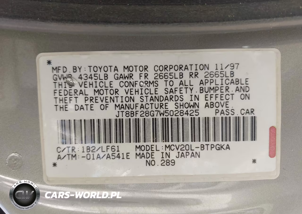 1998 Lexus Es 300 VIN:JT8BF28G7W5028425 - 9
