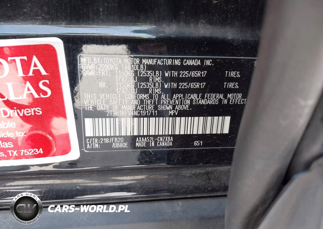 2022 Toyota Rav4 Le VIN:2T3H1RFV4NC191711 - 9