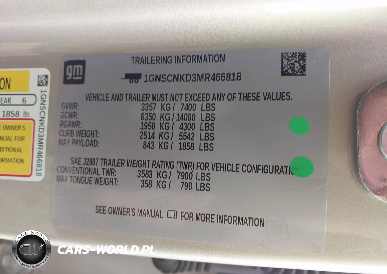 2021 Chevrolet Tahoe 2Wd Lt VIN:1GNSCNKD3MR466818 - 9