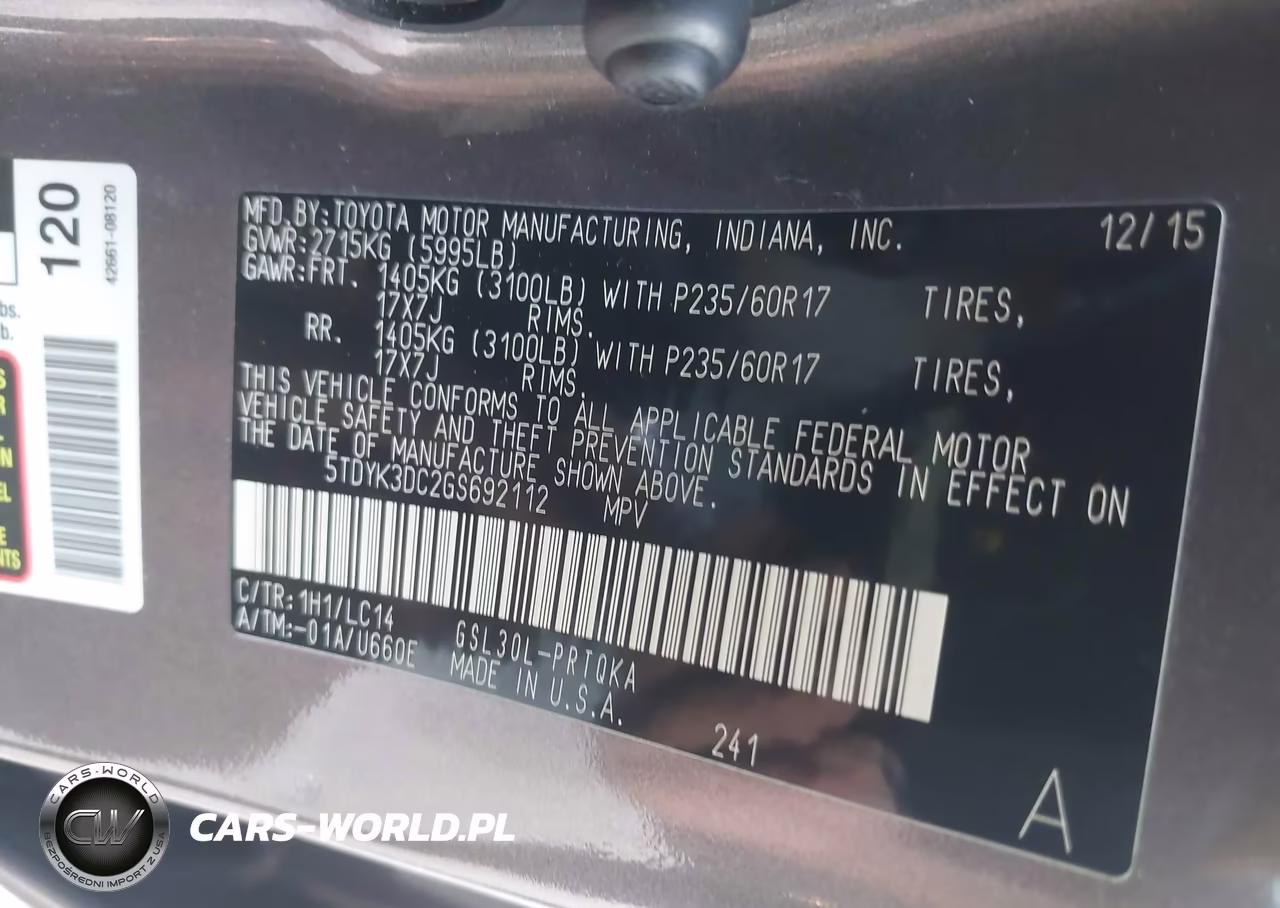 2016 Toyota Sienna Xle 8 Passenger VIN:5TDYK3DC2GS692112 - 9