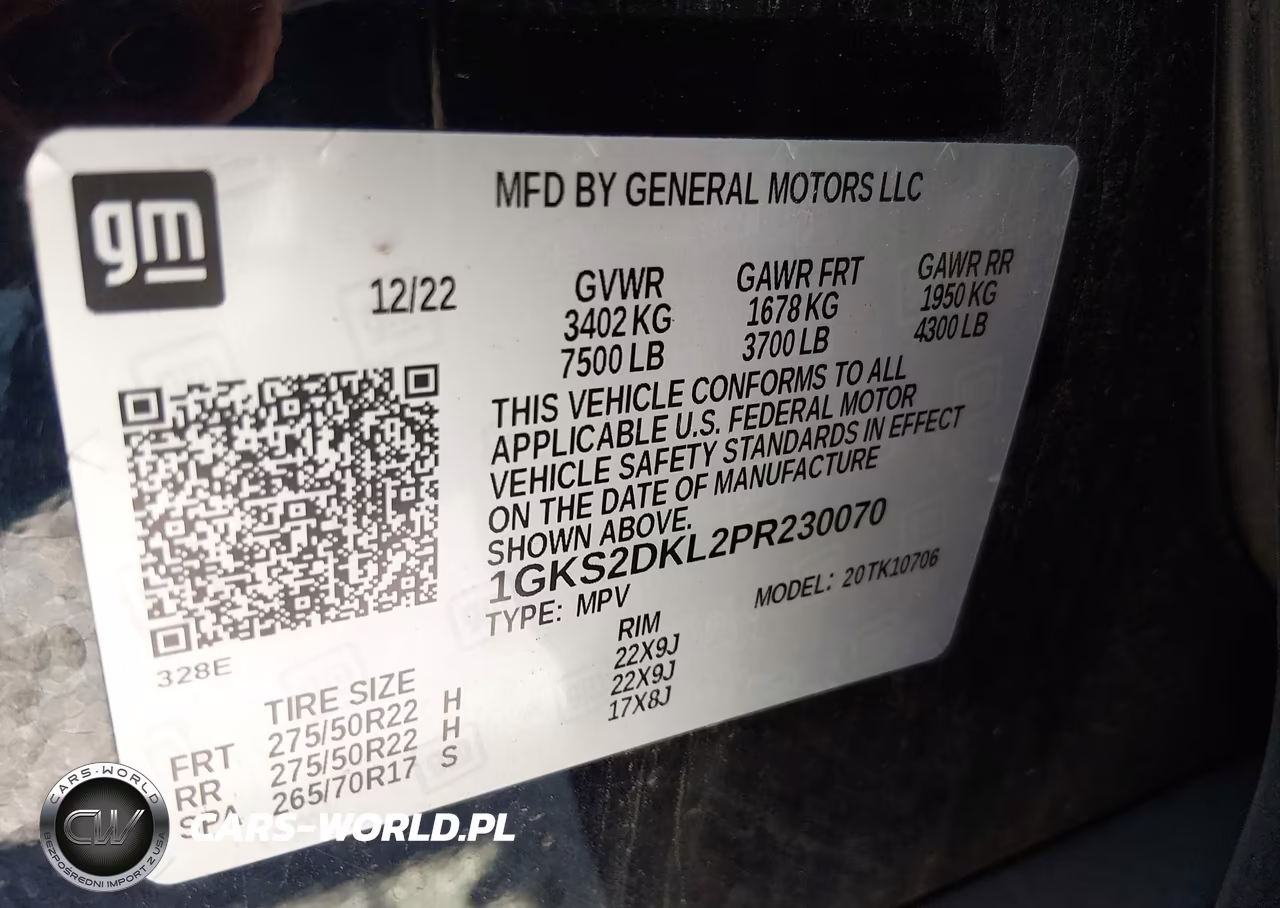 2023 GMC Yukon 4Wd Denali VIN:1GKS2DKL2PR230070 - 9