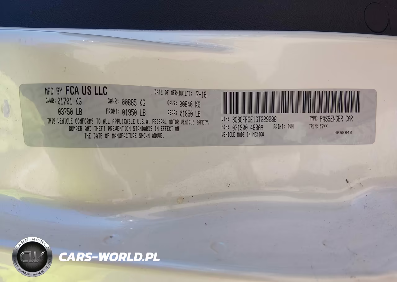 2016 Fiat 500E Battery Electric VIN:3C3CFFGE1GT229286 - 9